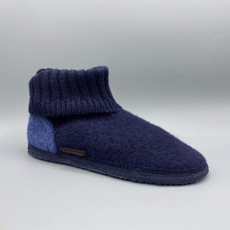 Giesswein pantoffels donker blauw - Vermeulen Modeschoenen Dongen