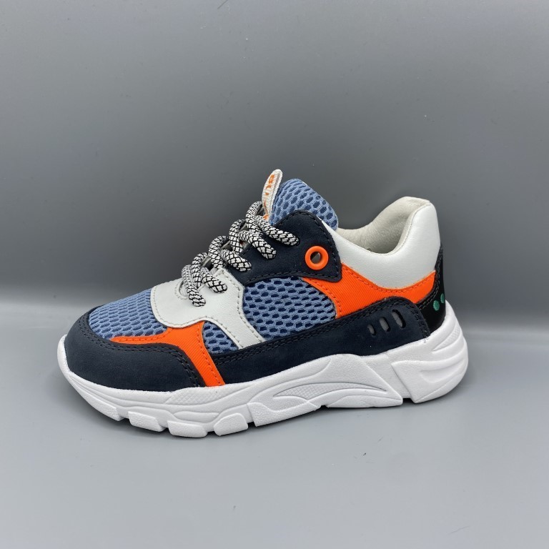 061 Bunnies jr. sneakers blauw oranje - Vermeulen Modeschoenen Dongen