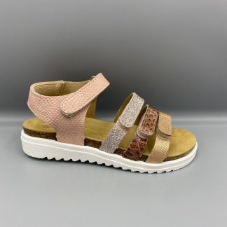 081 Develab sandalen roze goud - Vermeulen Modeschoenen Dongen