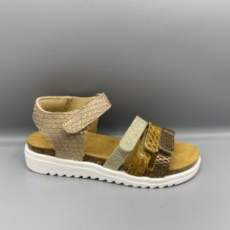 080 Develab sandalen beige brons goud - Vermeulen Modeschoenen Dongen