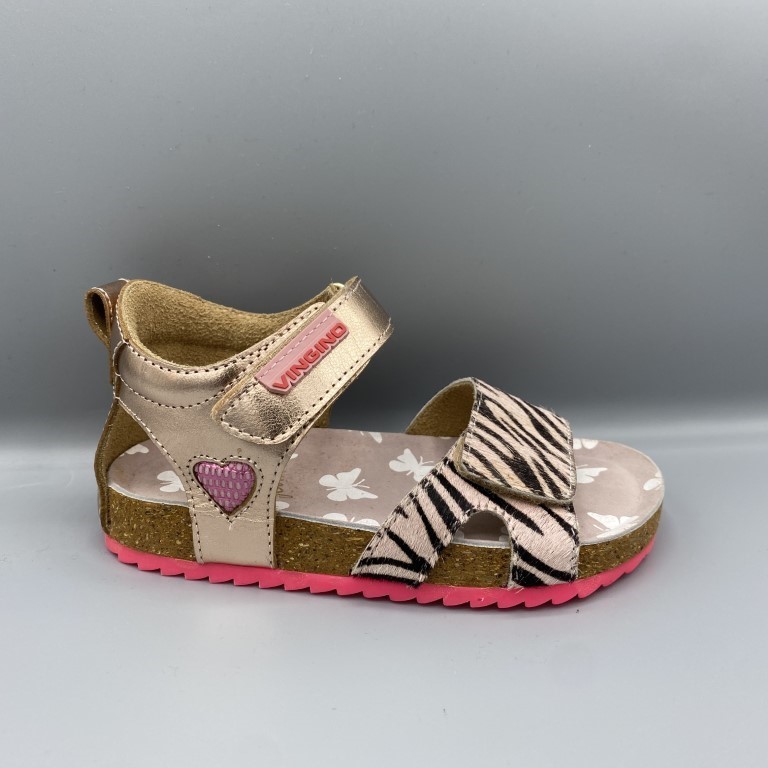 137 Vingino sandalen roze zebra - Vermeulen Modeschoenen Dongen